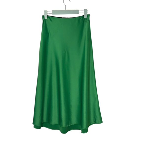 Sweet Baby Jamie Green Midi Calf Length Slip Skirt Womens Small St. Patricks Day - Picture 3 of 10